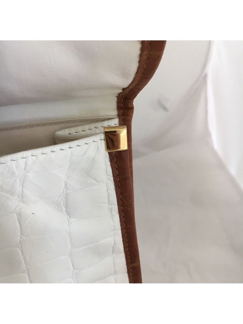 ORLANE white leather clutch - Picture 8 of 8